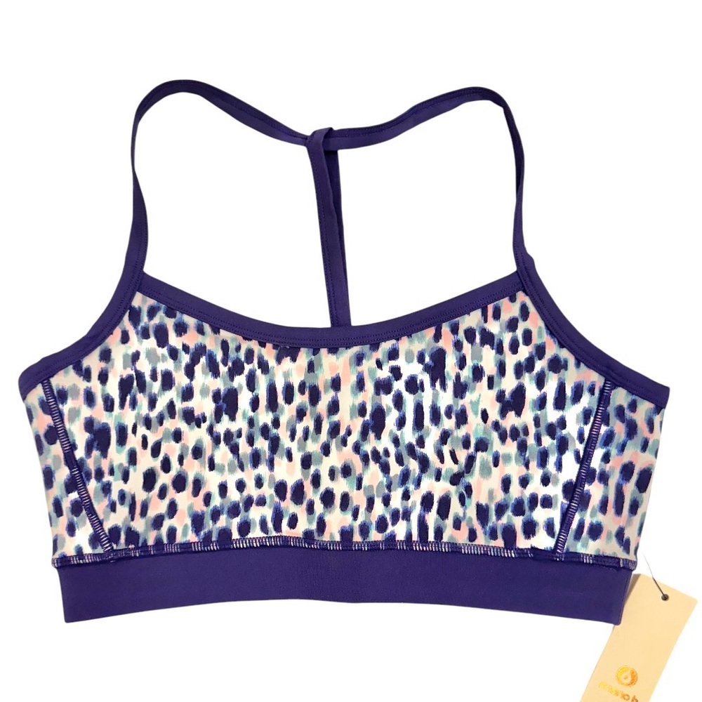 Mono B Animal Print Y Back Sports Bra